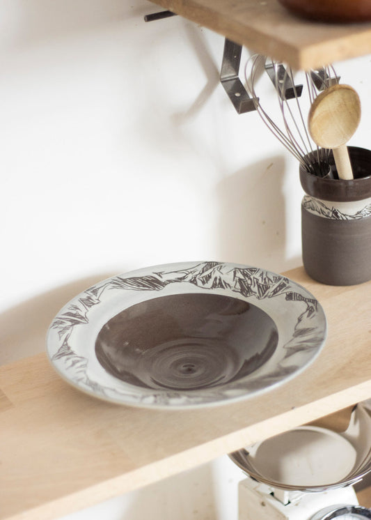 Assiette à pâtes Anthracite