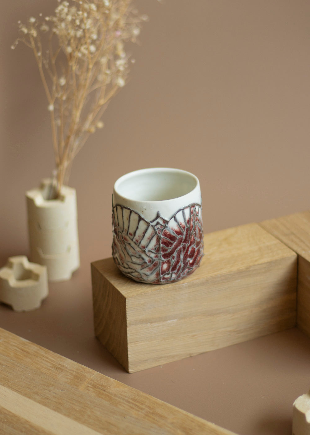 Tasse en Porcelaine Vitraux (cuisson au bois)