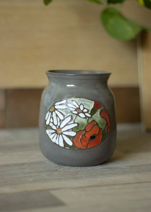 Pots à ustensiles Coquelicots