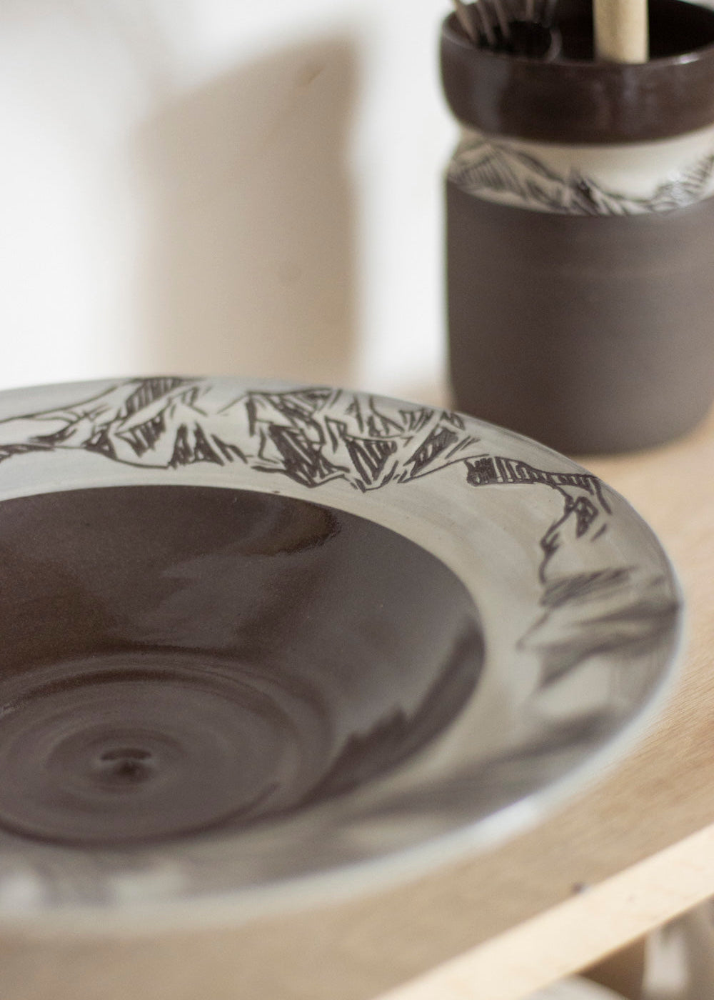 Assiette à pâtes Anthracite