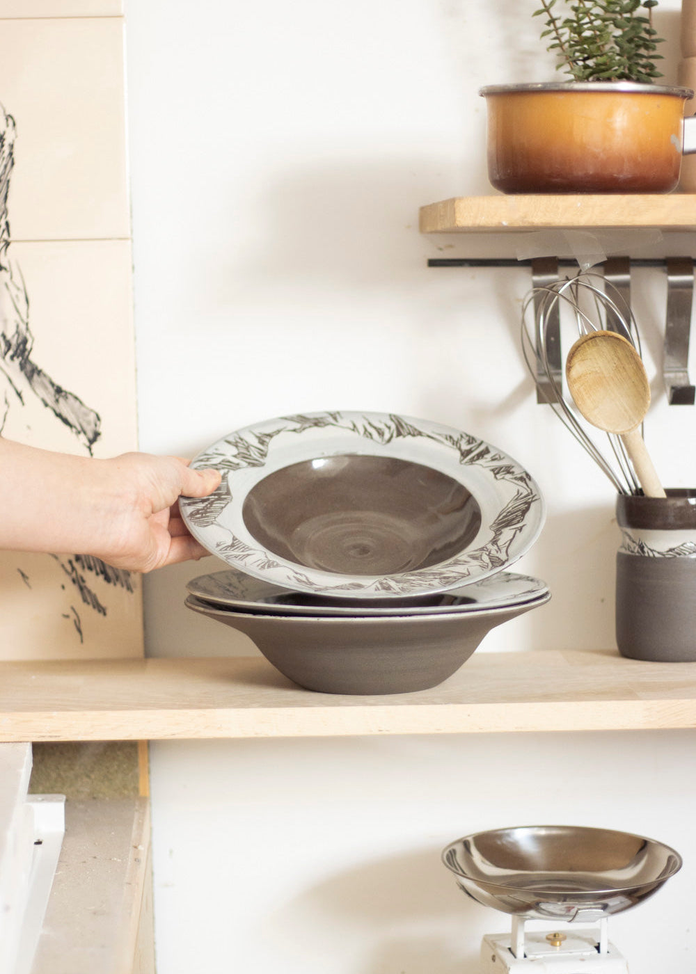 Assiette à pâtes Anthracite