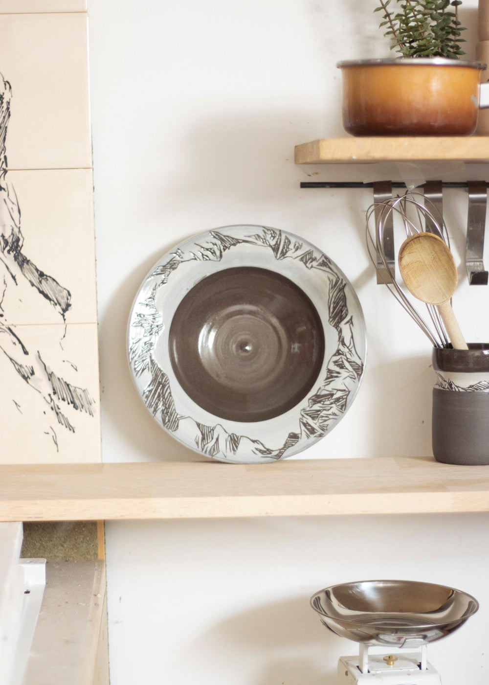 Assiette à pâtes Anthracite