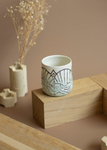 Tasse en Porcelaine Vitraux (cuisson au bois)