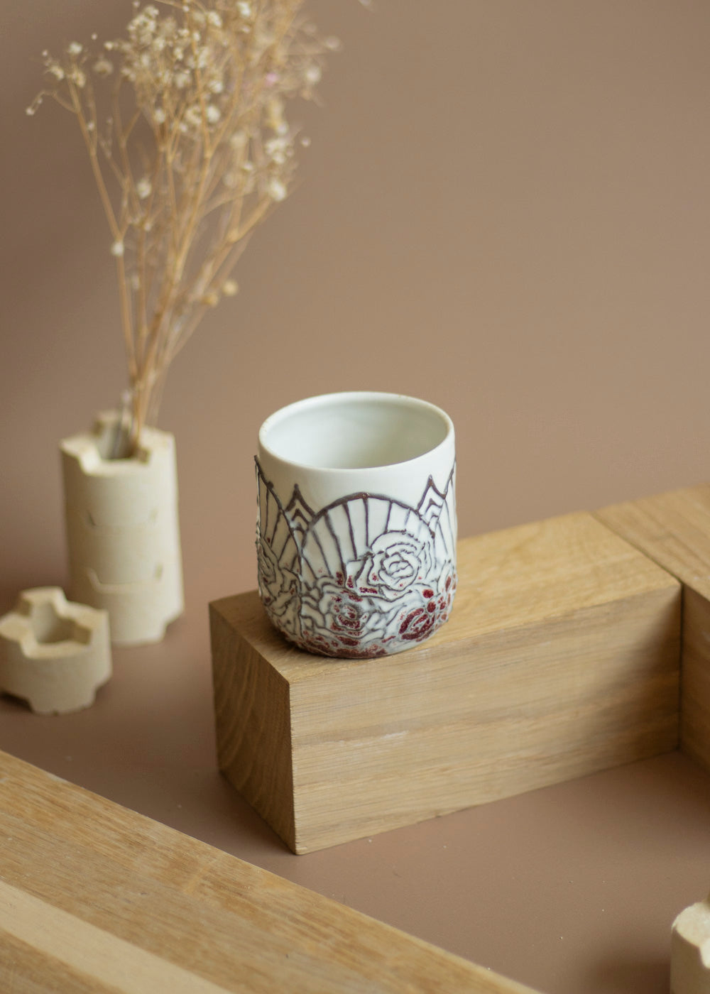 Tasse en Porcelaine Vitraux (cuisson au bois)