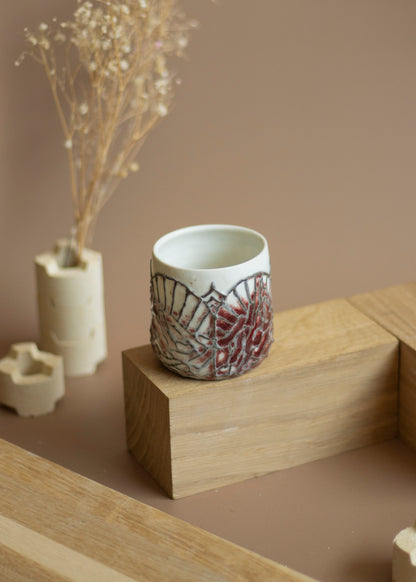 Tasse en Porcelaine Vitraux (cuisson au bois)