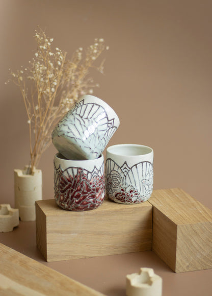 Tasse en Porcelaine Vitraux (cuisson au bois)