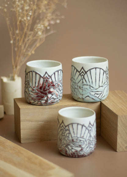 Tasse en Porcelaine Vitraux (cuisson au bois)