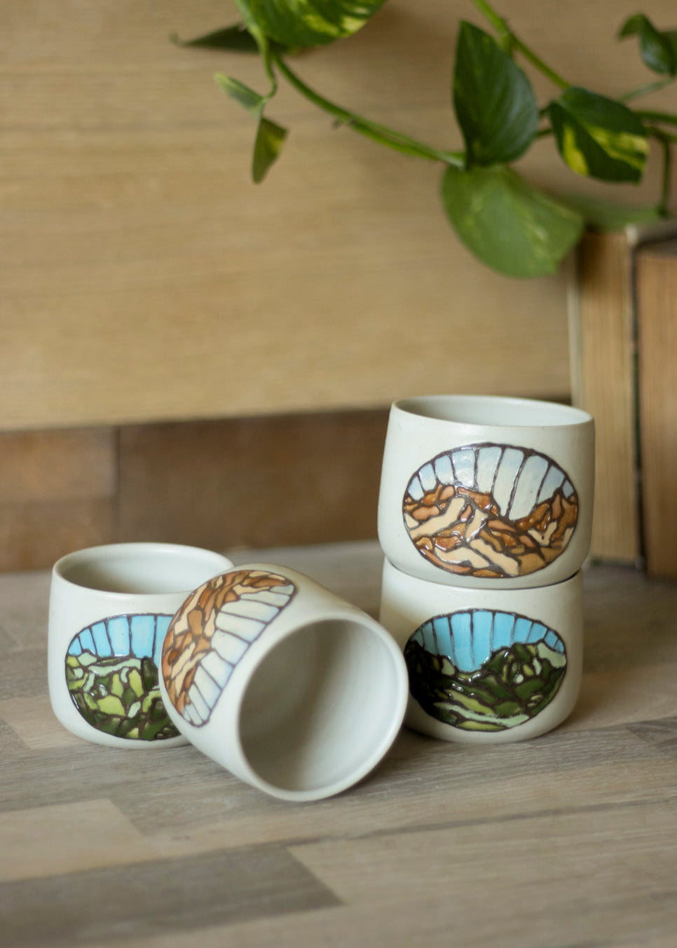 Petits Pots Vitraux blancs