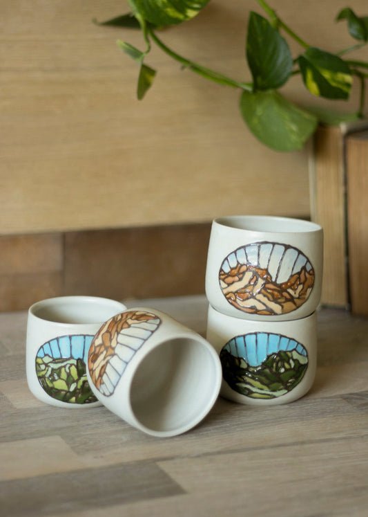 Petits Pots Vitraux blancs