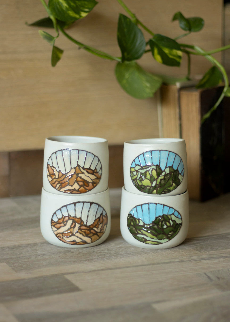 Petits Pots Vitraux blancs