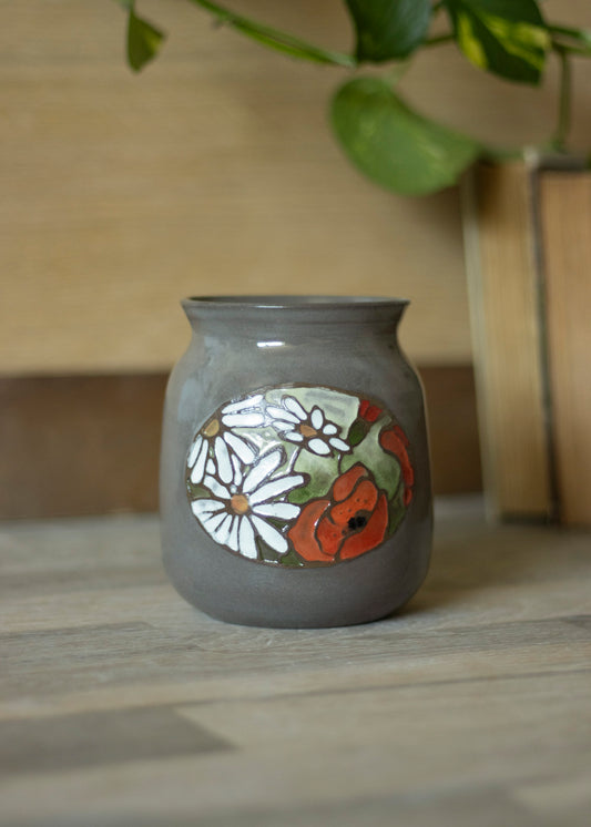 Pots à ustensiles Coquelicots