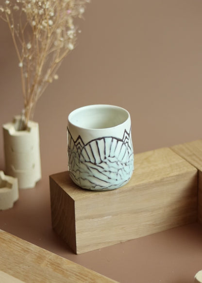 Tasse en Porcelaine Vitraux (cuisson au bois)